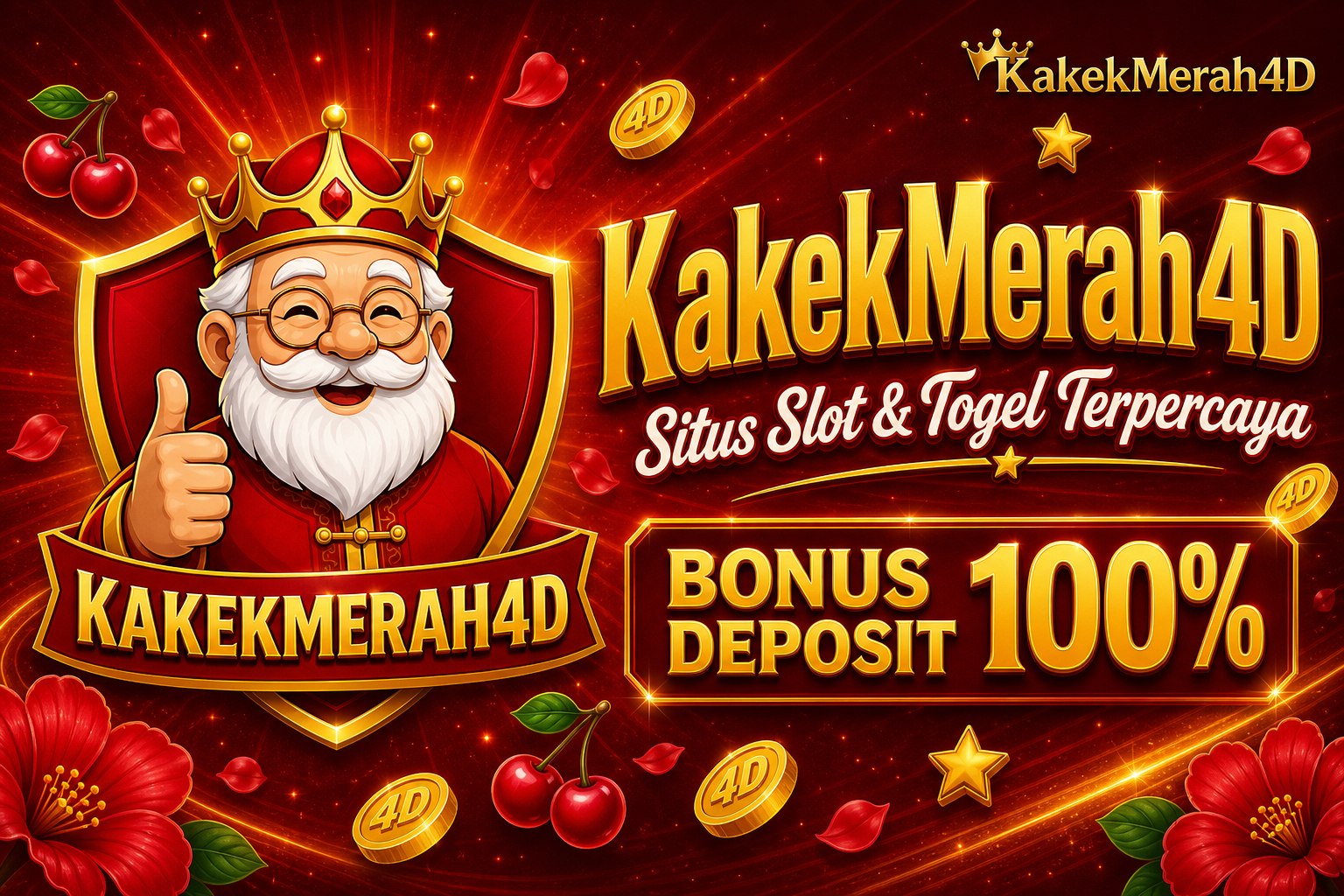 Kakekmerah4d — Bonus Deposit 100%